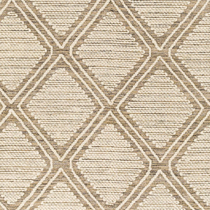 Surya Bedouin 2' X 3' Handmade Wool-cotton Rug – Unique Global Flair, Durable No-pile Design, Fringe Accent Taupe Cotton,Wool Bdo2316-23