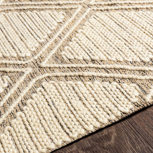 Surya Bedouin 2' X 3' Handmade Wool-cotton Rug – Unique Global Flair, Durable No-pile Design, Fringe Accent Taupe Cotton,Wool Bdo2316-23
