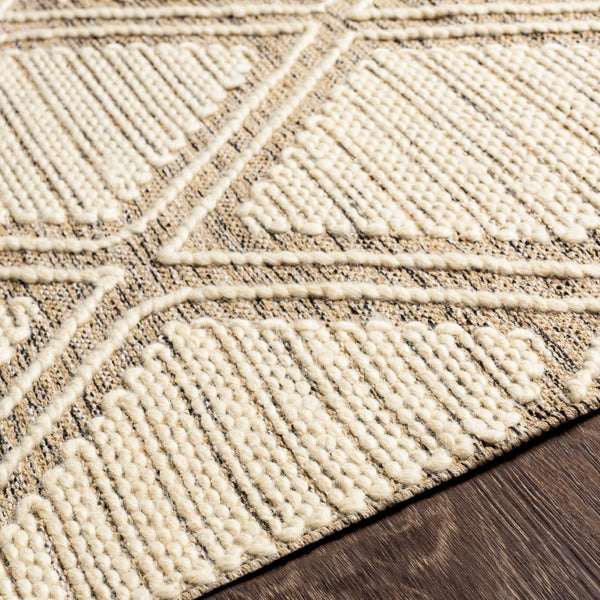 Surya Bedouin 2' X 3' Handmade Wool-cotton Rug – Unique Global Flair, Durable No-pile Design, Fringe Accent Taupe Cotton,Wool Bdo2316-23