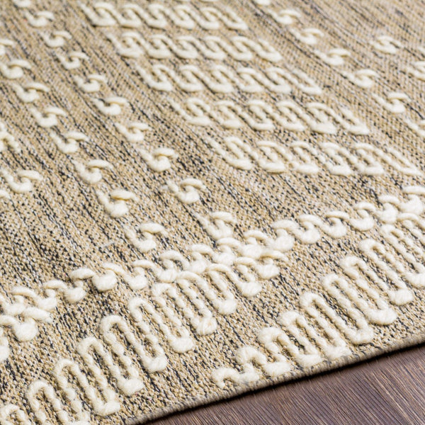 Surya Bedouin 2' X 3' Handmade Wool-cotton Rug – Unique Global Flair, Durable No-pile Design, Fringe Accent Taupe Cotton,Wool Bdo2319-23