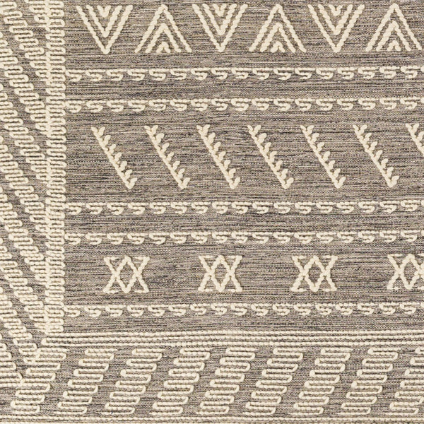 Surya Bedouin 2' X 3' Handmade Wool-cotton Rug – Unique Global Flair, Durable No-pile Design, Fringe Accent Medium Gray Cotton,Wool Bdo2320-23