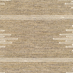 Surya Bedouin 2' X 3' Handmade Wool-cotton Rug – Unique Global Flair, Durable No-pile Design, Fringe Accent Taupe Cotton,Wool Bdo2322-35
