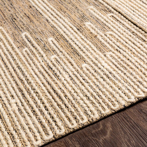 Surya Bedouin 2' X 3' Handmade Wool-cotton Rug – Unique Global Flair, Durable No-pile Design, Fringe Accent Taupe Cotton,Wool Bdo2322-35