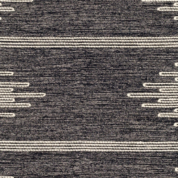 Surya Bedouin 2' X 3' Handmade Wool-cotton Rug – Unique Global Flair, Durable No-pile Design, Fringe Accent Black Cotton,Wool Bdo2323-23