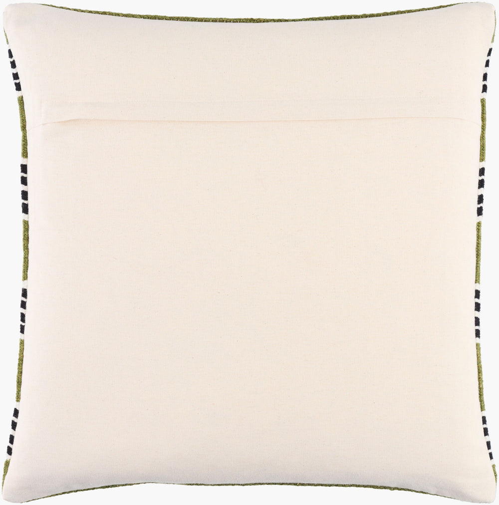 Surya Bold Stripes Accent Pillow - 18" X 18" Cozy Cotton & Wool Farmhouse Charm For Home Décor Olive Wool,Cotton,Cotton Bdp001-1818d