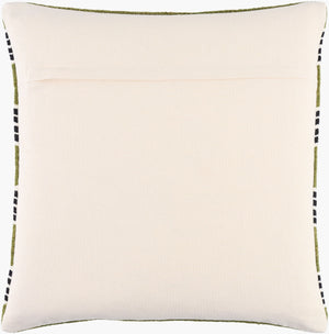 Surya Bold Stripes Accent Pillow - 18" X 18" Cozy Cotton & Wool Farmhouse Charm For Home Décor Olive Wool,Cotton,Cotton Bdp001-1818d