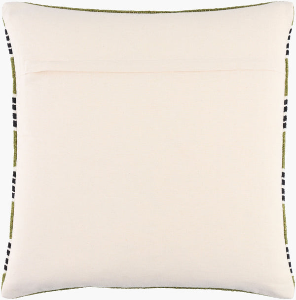 Surya Bold Stripes Accent Pillow - 18" X 18" Cozy Cotton & Wool Farmhouse Charm For Home Décor Olive Wool,Cotton,Cotton Bdp001-1818d
