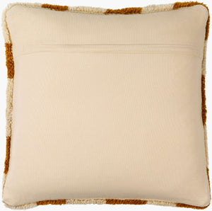 Surya Balder Modern 18" Accent Pillow - Luxurious Wool & Cotton Blend For Cozy Comfort & Style Medium Brown Wool,Cotton,Cotton Bdr001-2222d