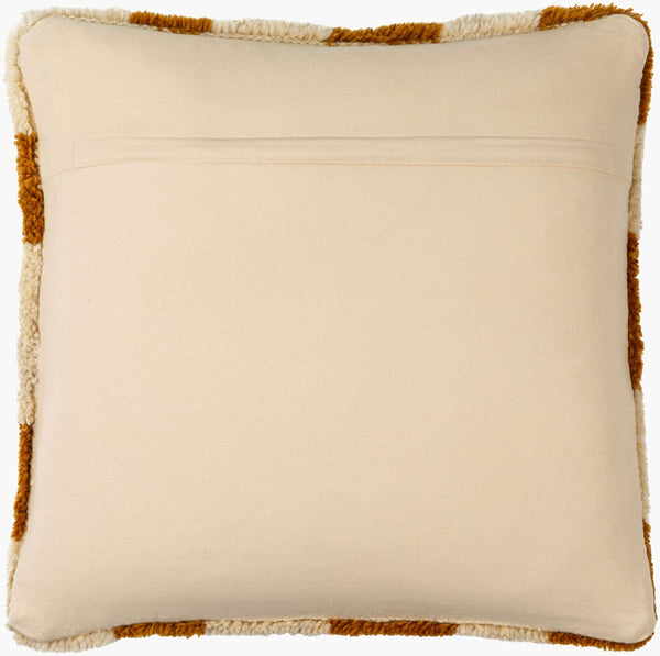 Surya Balder Modern 18" Accent Pillow - Luxurious Wool & Cotton Blend For Cozy Comfort & Style Medium Brown Wool,Cotton,Cotton Bdr001-2222d