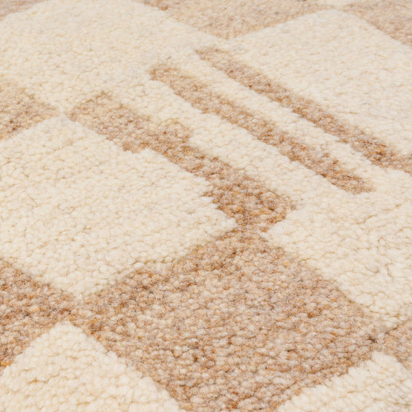 Surya Balder Modern 18" Accent Pillow - Luxurious Wool & Cotton Blend For Cozy Comfort & Style Ivory Wool,Cotton,Cotton Bdr002-1818p