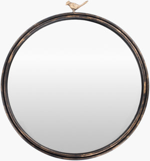 Livabliss Birdsong Rustic Farmhouse Accent Mirror Handcrafted Slim Profile for Entryway or Bedroom BDS001-2426