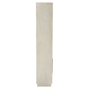 Bernhardt Bernhardt Ellis Etagere With Jicama White Oak & Nickel Cast Aluminum—Asymmetrical Bauhaus Display, 82"H 305128