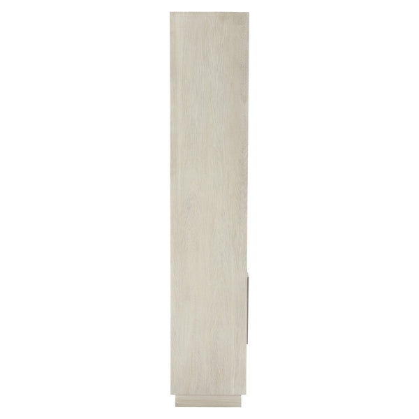 Bernhardt Bernhardt Ellis Etagere With Jicama White Oak & Nickel Cast Aluminum—Asymmetrical Bauhaus Display, 82"H 305128