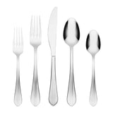 Cambridge Greenpond 20-Piece Stainless Steel Flatware Set, Mirror Finish, 25-Year Warranty