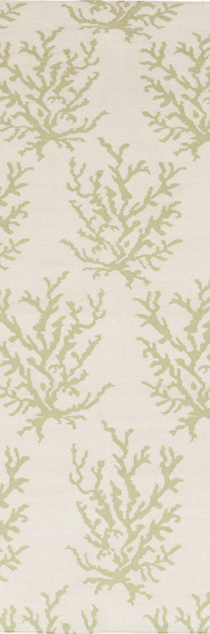 Surya Boardwalk 2'6" X 8' Handmade Coastal-inspired Wool Rug - Durable, Charming, Beachy Decor Accent! Ivory Wool Bdw4008-268