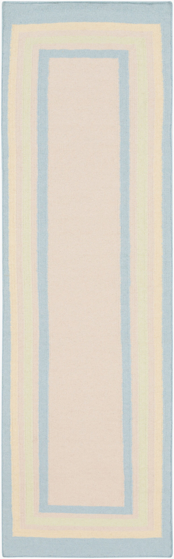 Surya Boardwalk 2'6" X 8' Handmade Coastal-inspired Wool Rug - Durable, Charming, Beachy Decor Accent! Ivory Wool Bdw4023-268