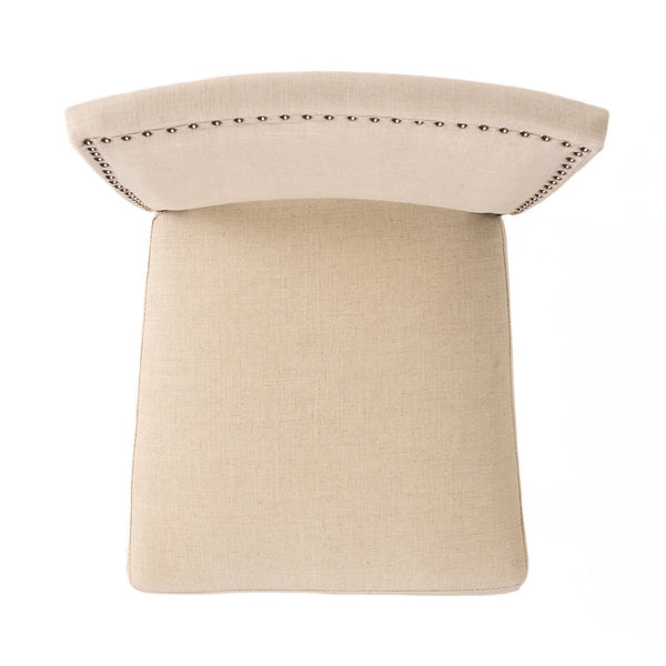 English Elm Christopher Knight Home® - Barstools Beige set of 2 with Rivet Accent, Upholstered Fabric Cushion, Durable Wood Frame, Versatile 56695.00