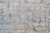 Feizy Rugs Cadiz Viscose/Acrylic Machine Made Industrial Rug Blue/Gray/Gold 12' x 18'