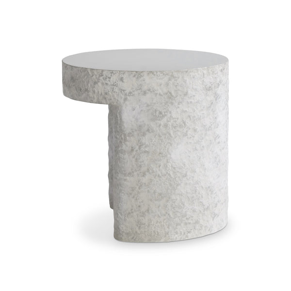 Bernhardt Bernhardt Pincio Side Table With Millstone Faux-Stone Finish, Sculptural Geometric Base, 22" Cube 549129