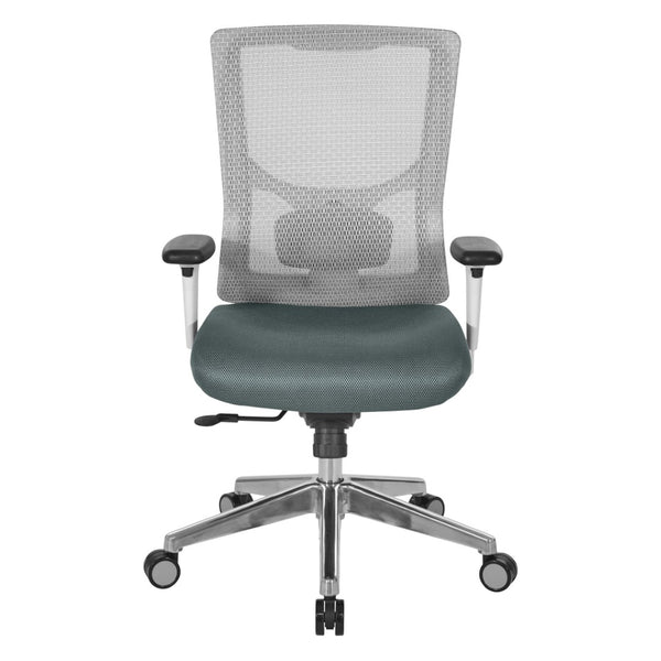 OSP Home Furnishings Progrid® Breathable Mesh Mid Back Office Chair with Lumbar Support and Ergonomic Tilt 95672-2M