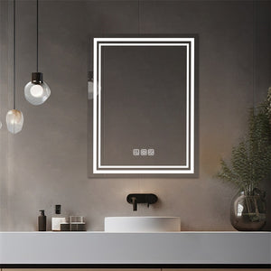English Elm Bright Led Bathroom Mirror 36" X 28" - Full Hd Reflection, 3 Dimmable Colors, Quick Defog & Modern Design T3177P296165