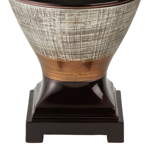 English Elm 10" Polyresin Naomi Jewelry Box Espresso - Egyptian Motif, Modern Top Handle, Hex Pedestal Base B072116371