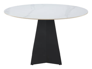 Izar Dining Table White 110356 Zuo Modern