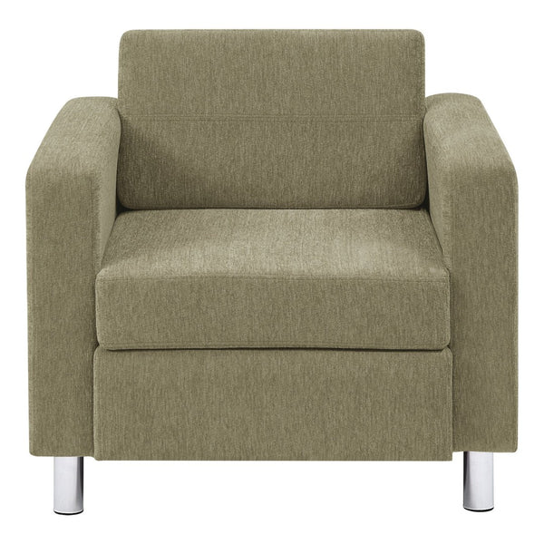 OSP Home Furnishings Pacific Club Chair with Chrome Legs Modern Upholstered Accent Seat for Living Room Armchair PAC51-S126