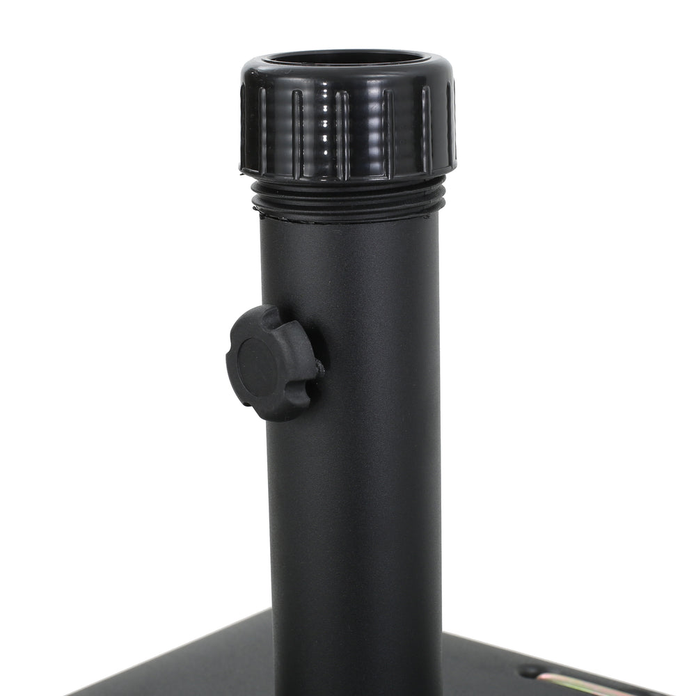 English Elm Christopher Knight Home® - WHEELIE Concrete Umbrella Base Square with Stainless Steel Handle, Fits Up to 11ft Umbrellas, Durable Black 60453.00