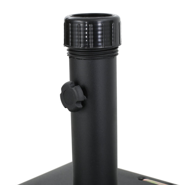 English Elm Christopher Knight Home® - WHEELIE Concrete Umbrella Base Square with Stainless Steel Handle, Fits Up to 11ft Umbrellas, Durable Black 60453.00