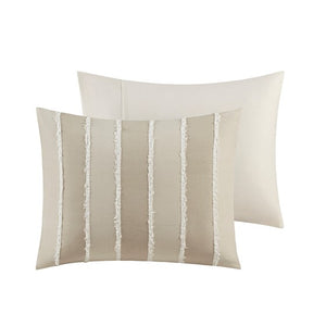 English Elm King/Cal King Boho Striped Cotton Duvet Cover Set with Clip Jacquard Trim, OEKO-TEX, Machine Washable B035P217805