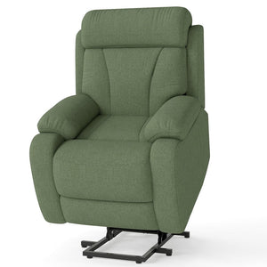 English Elm Power Lift Recliner For Seniors - Elegant Electric Chair With Remote Control & Side Pocket, Dark Green Velvet W1028S00056-GIGA