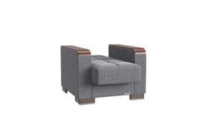 English Elm Primenest Zenaero Convertible Armchair With Hidden Storage & Sleeper Function – Grey Upholstery B030P286206-GIGA