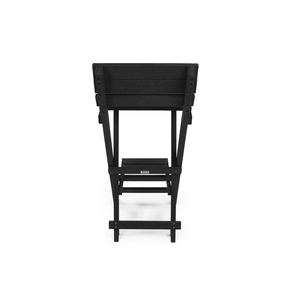 English Elm Harbor Point Recycled Hdpe Outdoor Folding Bar Stool Patio Deck All Season Seating Black B2745P409652