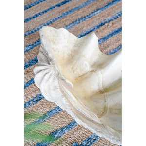 English Elm 25.3x16.5x8.5" Oversized Clam Shell Sculpture Glossy Coastal Decor Display Piece W2078P491173