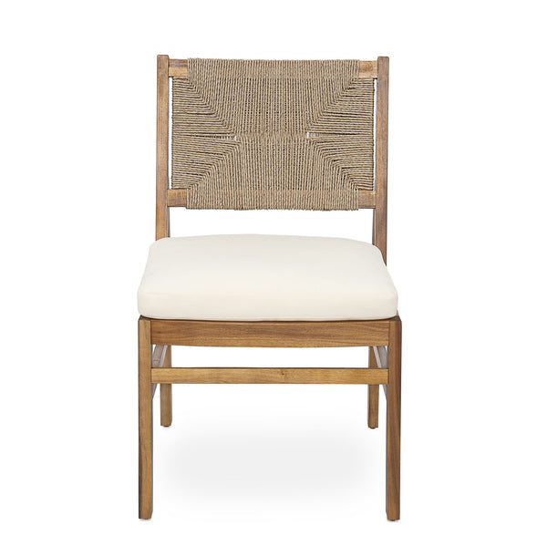 English Elm 5 Piece Acacia Wood Outdoor Dining Set Square Teak Finish Wicker Chairs Patio N773OD00083B