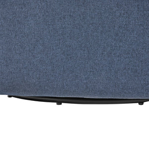 English Elm Edie Modern Blue Swivel Chair - Plush Coil Spring Seat, Hemp-Like Durable Fabric, 360° Comfort, No Assembly Required B050P322598