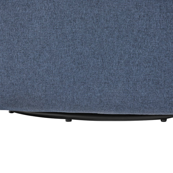 English Elm Edie Modern Blue Swivel Chair - Plush Coil Spring Seat, Hemp-Like Durable Fabric, 360° Comfort, No Assembly Required B050P322598