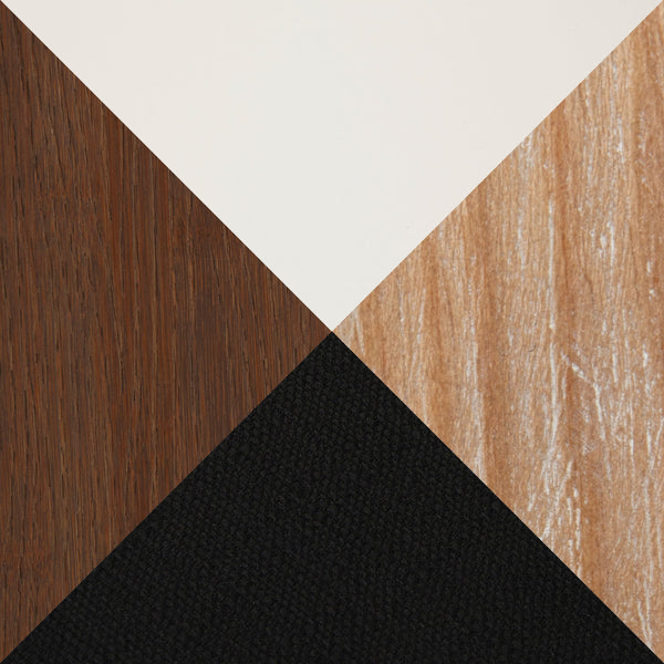 English Elm Dakota-Charlotte 5-Piece Contemporary Dining Set With Round Bamboo Table & Charcoal Upholstered Chairs B202S01497