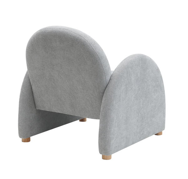 English Elm Modern Boucle Accent Armchair – Stylish Gray Lounge Chair With Curved Armrests For Any Space T3903P372602