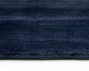 Sunpan Alaska Hand-Loomed Rug - Luxurious Wool-Blend Texture for Cozy Living, Lounge, and Bedroom Spaces Navy