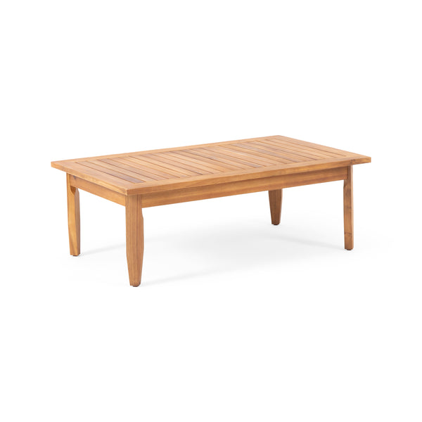 English Elm Christopher Knight Home® - Aston Acacia Wood Outdoor Loveseat Set with Water-Resistant Cushions and Mid-Century Modern Frame Cream 68891.00CRM