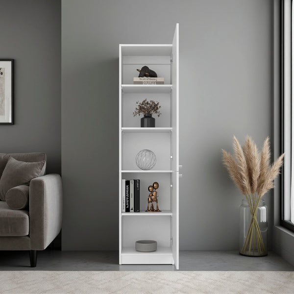 English Elm Home Vertical Freestanding Bookcase with Open Shelving and Enclosed Lower Cabinet B200P465729