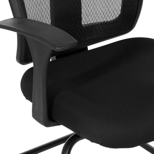 OSP Home Furnishings Progrid Mesh Back Visitor Chair with Lumbar Support and Sled Base for Modern Offices 9093B-30