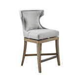 Madison Park Carson Transitional Counter Stool with Swivel Seat MP104-0986 Light Grey