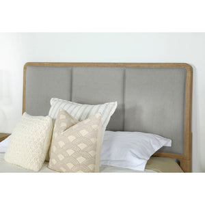 English Elm Arini Sand Wash Grey Upholstered Eastern King Panel Bed - Vintage Elegance For Your Bedroom Retreat B062S00870