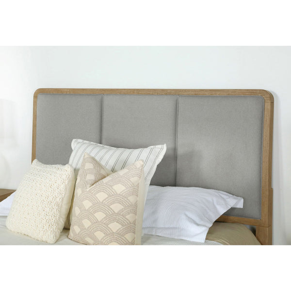 English Elm Arini Sand Wash Grey Upholstered Eastern King Panel Bed - Vintage Elegance For Your Bedroom Retreat B062S00870
