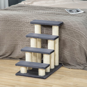 English Elm Pawhut Modular Wall Mounted Cat Tree with Condo Curved Perch Bridge and Solid Wood Frame W2225P217050