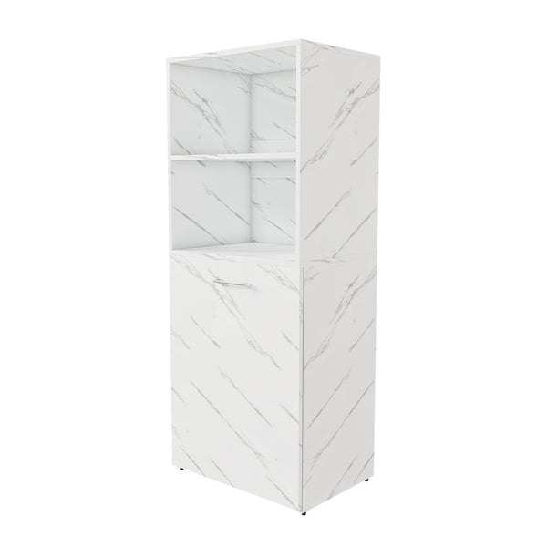 English Elm Stretchable expandable office desk with magnetic fold, lockable casters, adjustable shelves for storage and space-saving White Marble W509P355682