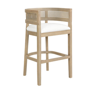 English Elm Christopher Knight Home® - Wood Upholstered Arm Bar Stools Set Of 2 - Beige & Walnut Finish, Perfect For Cozy Kitchen Spaces! N771P265581A